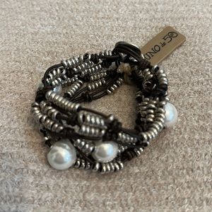 Pearl and Leather Bracelet
